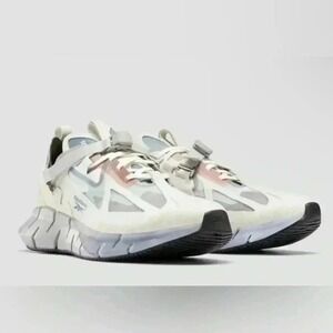 Reebok Zig Kinetica Mens 7 Alabaster White Good EG747‎ Techwear Sneakers